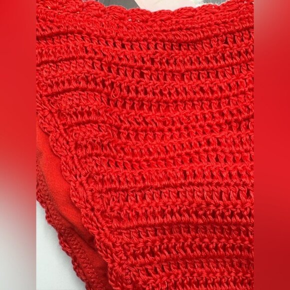 🆕 CHELSEA & VIOLET 🧿 NWT Solid Crochet Triangle Hipster Bikini Set - Sz S - Picture 12 of 15